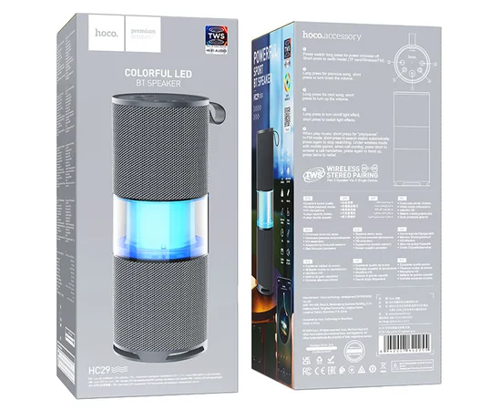 Bluetooth Колонка Hoco HC29 Halo sports Gray