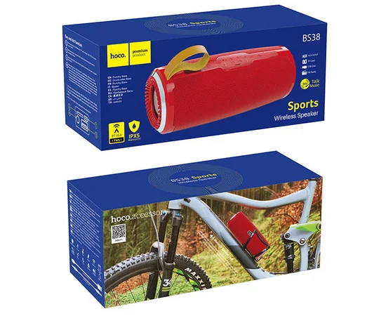 Bluetooth Колонка Hoco BS38 Cool freedom sports Красный