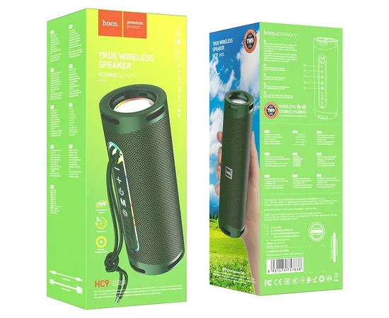 Bluetooth Колонка Hoco HC9 Dazzling pulse sports Зеленый