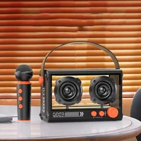 Bluetooth колонка QD03 Transparent с микрофоном Black