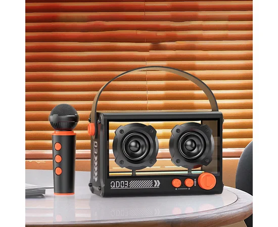 Bluetooth колонка QD03 Transparent із мікрофоном Black