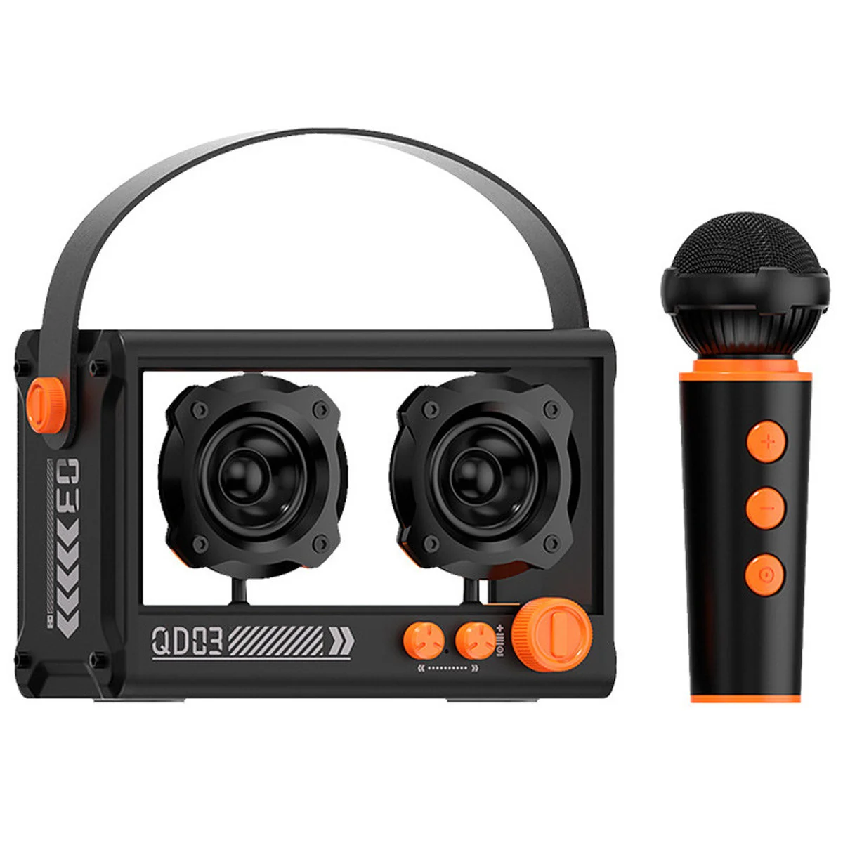 Bluetooth колонка QD03 Transparent с микрофоном Black