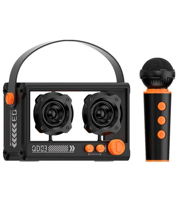 Bluetooth колонка QD03 Transparent с микрофоном Black