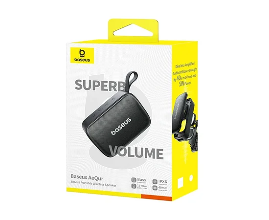 Bluetooth Колонка Baseus OS AeQur 30 Mini (A20077900123-00) Cosmic Black