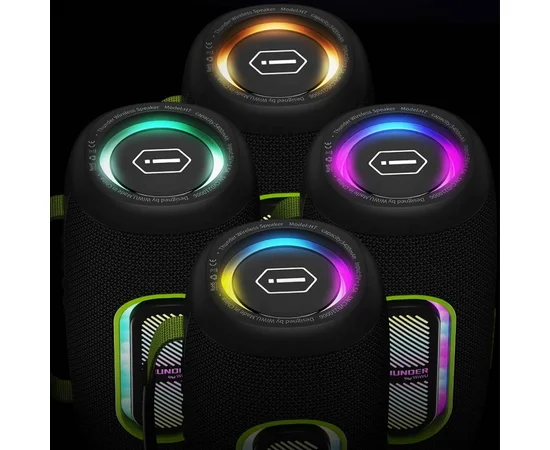 Bluetooth Колонка WIWU H7 Thunder Wireless Portable Speaker Black