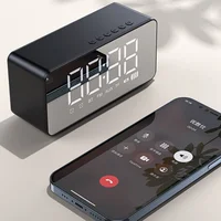 Bluetooth колонка + годинник Usams US-YX007 FM-Tuner AUX BT5.0 Чорний