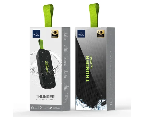 Bluetooth Колонка WIWU H2 Thunder Wireless Portable Speaker Black