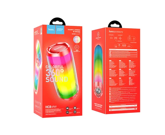 Bluetooth Колонка Hoco HC8 Pulsating colorful Красный