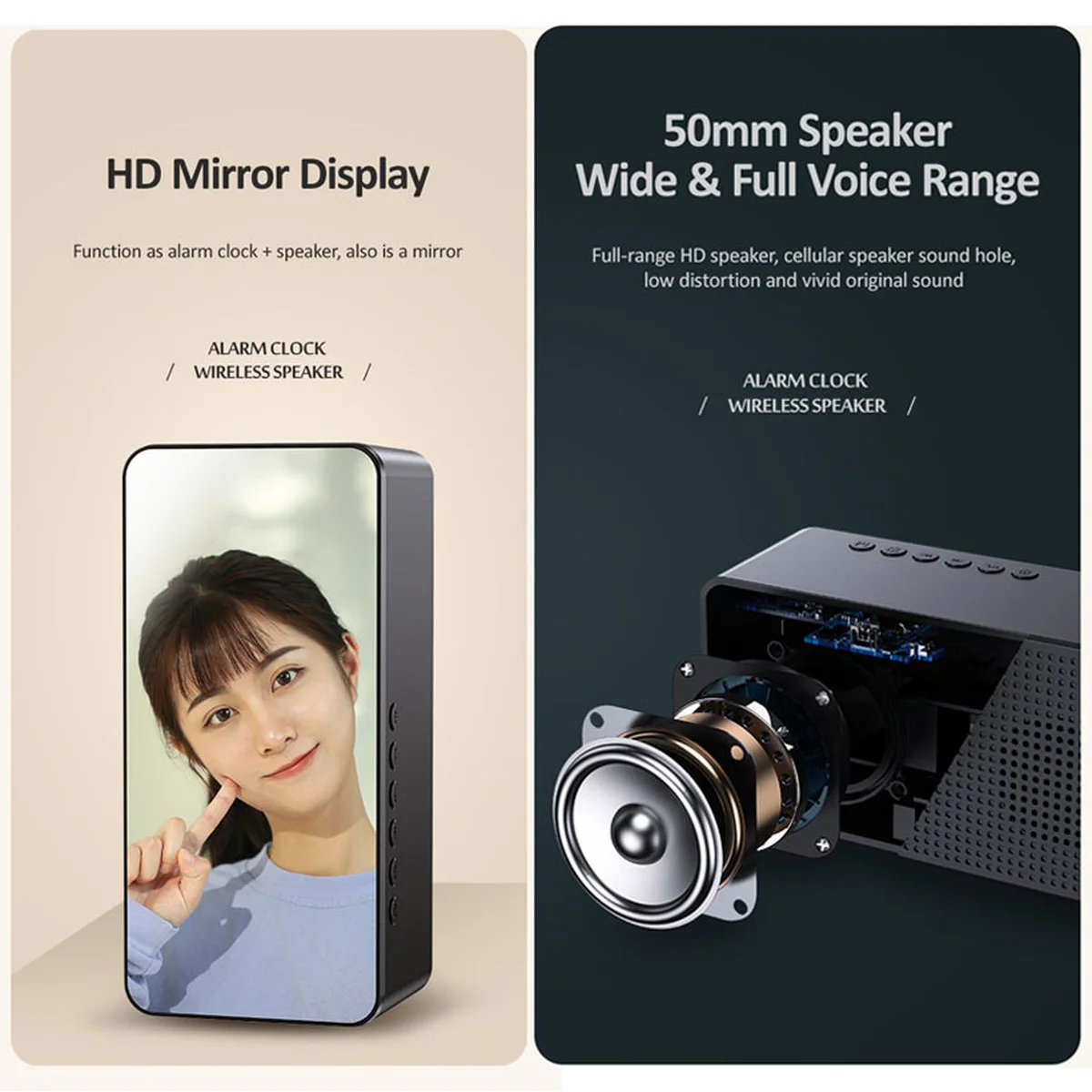 Bluetooth колонка + годинник Usams US-YX007 FM-Tuner AUX BT5.0 Чорний