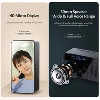 Bluetooth колонка + годинник Usams US-YX007 FM-Tuner AUX BT5.0 Чорний