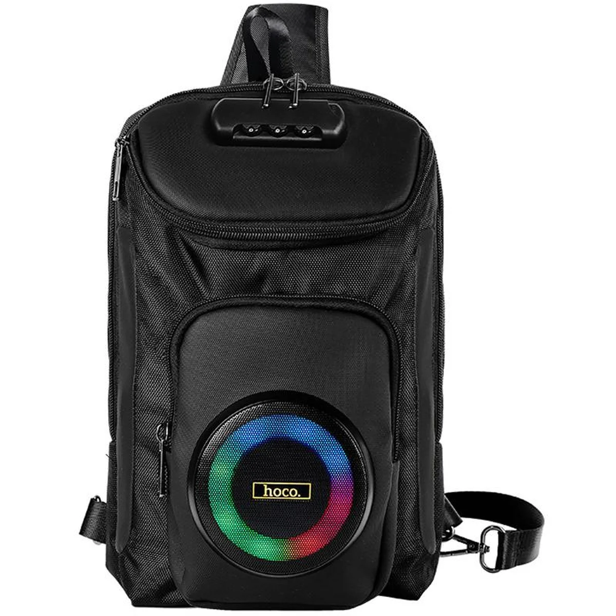 Слинг-рюкзак со встроенной колонкой Hoco HC42 Journey Bass Black