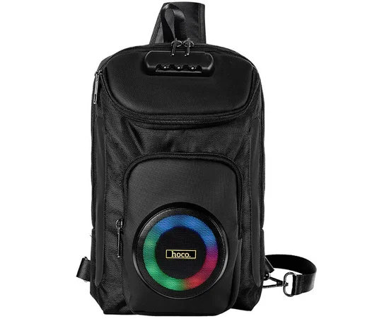 Слинг-рюкзак со встроенной колонкой Hoco HC42 Journey Bass Black