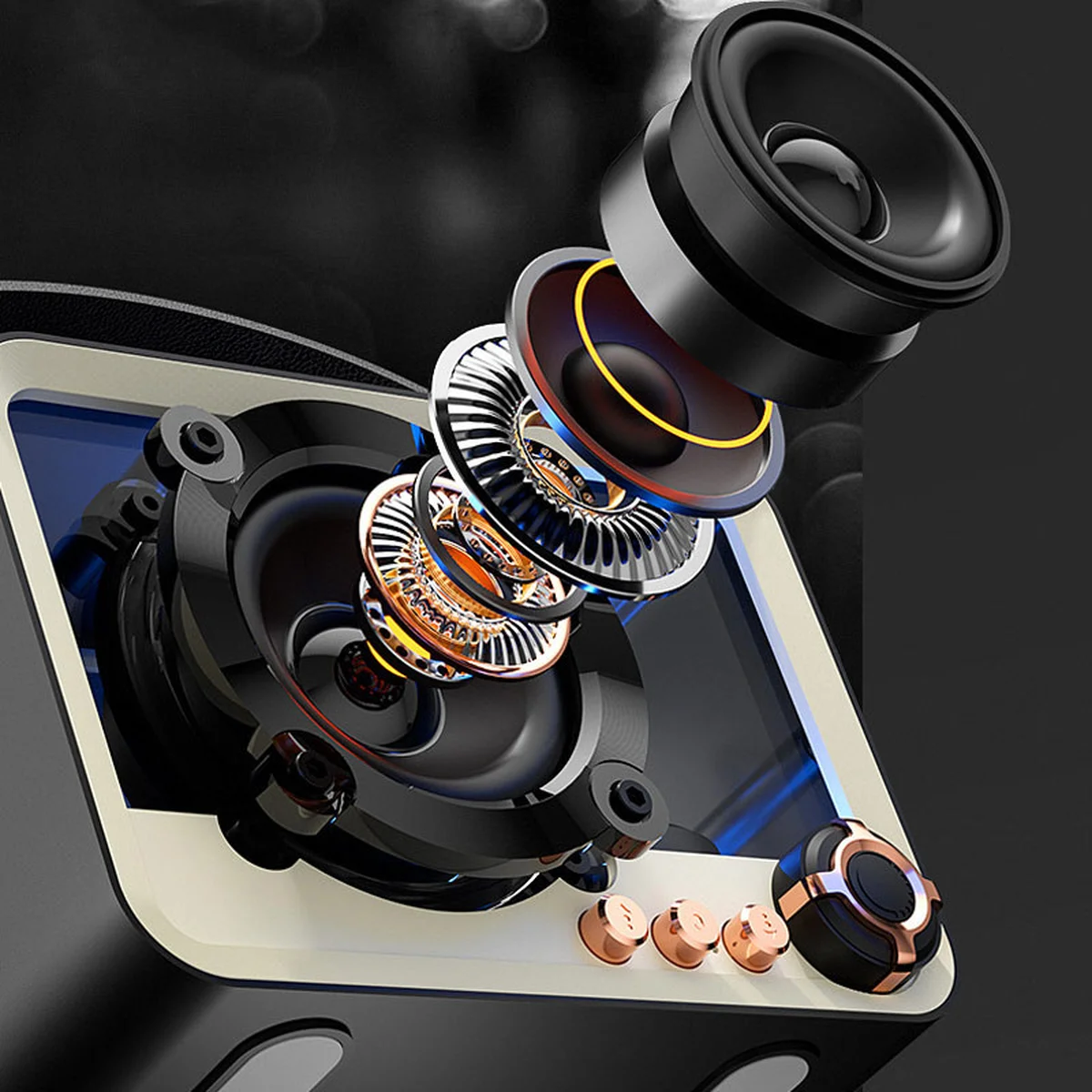 Bluetooth колонка QD05 Retro Style Black