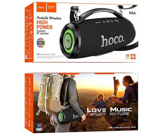 Bluetooth колонка Hoco HA4 mini Surge outdoor Black