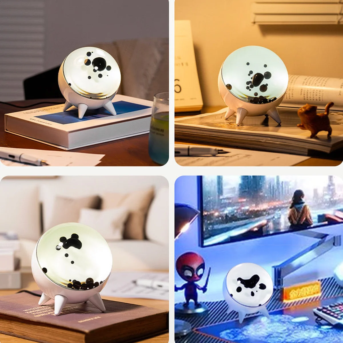 Музична ритмічна декоративна лампа CLT-002 з ферорідкістю White