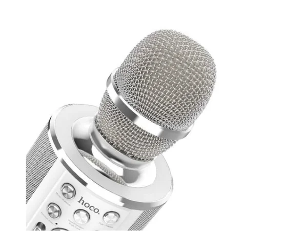Караоке Микрофон-колонка Hoco BK3 Cool silver