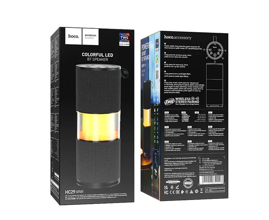 Bluetooth Колонка Hoco HC29 Halo sports Black