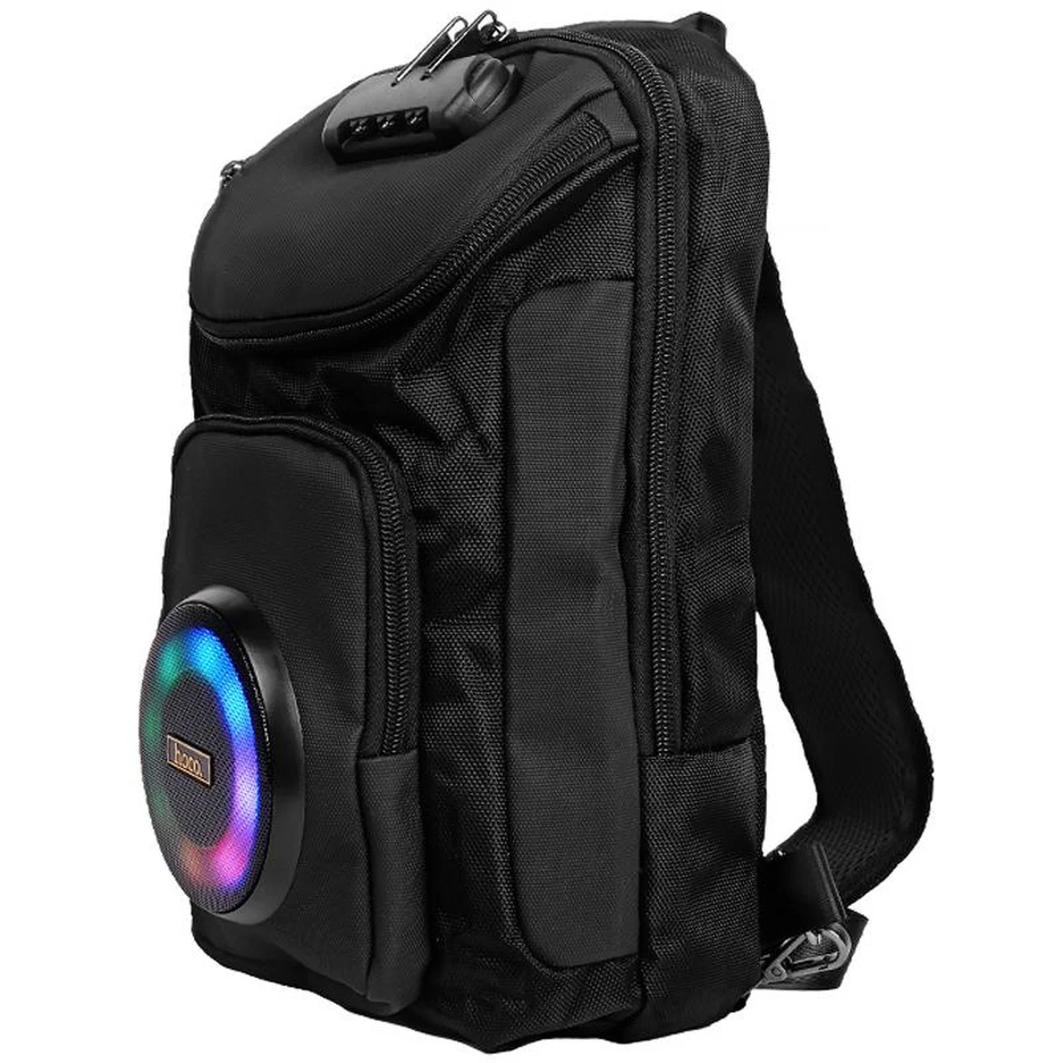 Слинг-рюкзак со встроенной колонкой Hoco HC42 Journey Bass Black