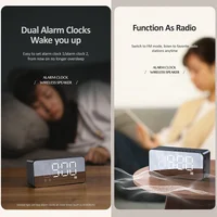 Bluetooth колонка + годинник Usams US-YX007 FM-Tuner AUX BT5.0 Чорний