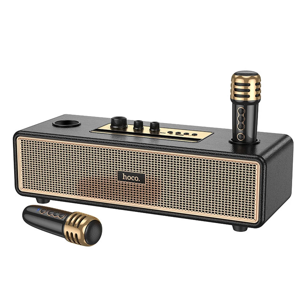 Bluetooth Колонка Hoco BS63 Graceful + два микрофона Black