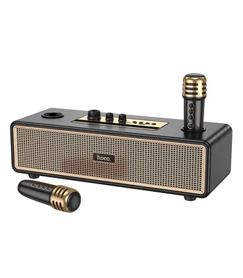 Bluetooth Колонка Hoco BS63 Graceful + два микрофона Black