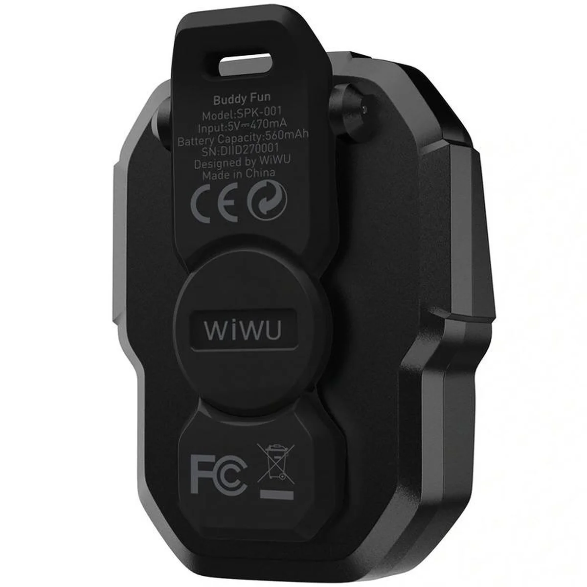 Bluetooth Колонка WiWU SPK-001 Buddy Fun with Magnetic Clip Black