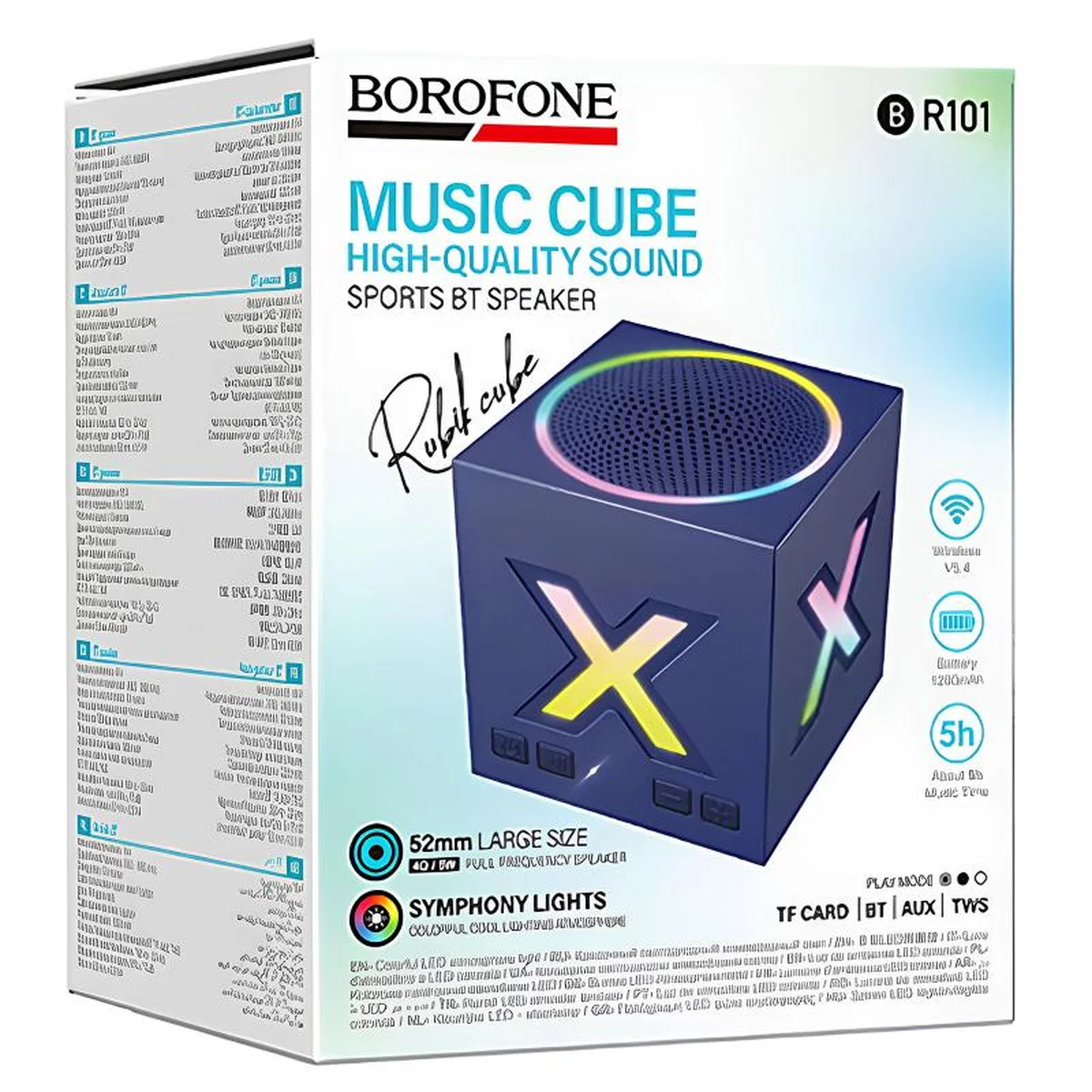 Bluetooth Колонка Borofone BR101 Rubik sports Blue