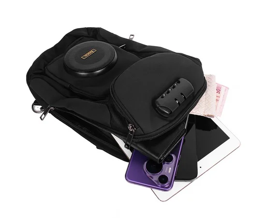 Слинг-рюкзак со встроенной колонкой Hoco HC42 Journey Bass Black