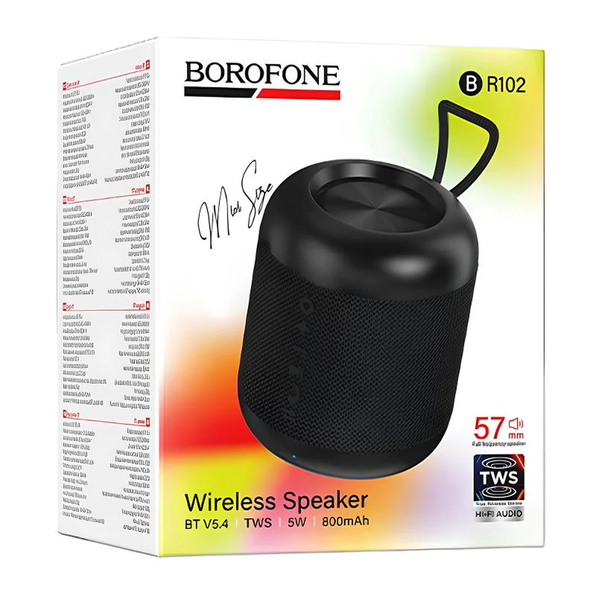 Bluetooth Колонка Borofone BR102 Gratificado sports Obsidian Black