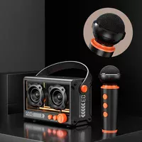 Bluetooth колонка QD03 Transparent із мікрофоном Black