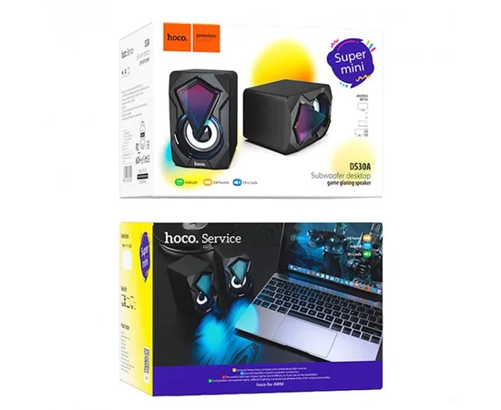 Настольные колонки Hoco DS30A (usb-a/3,5mm) Черный