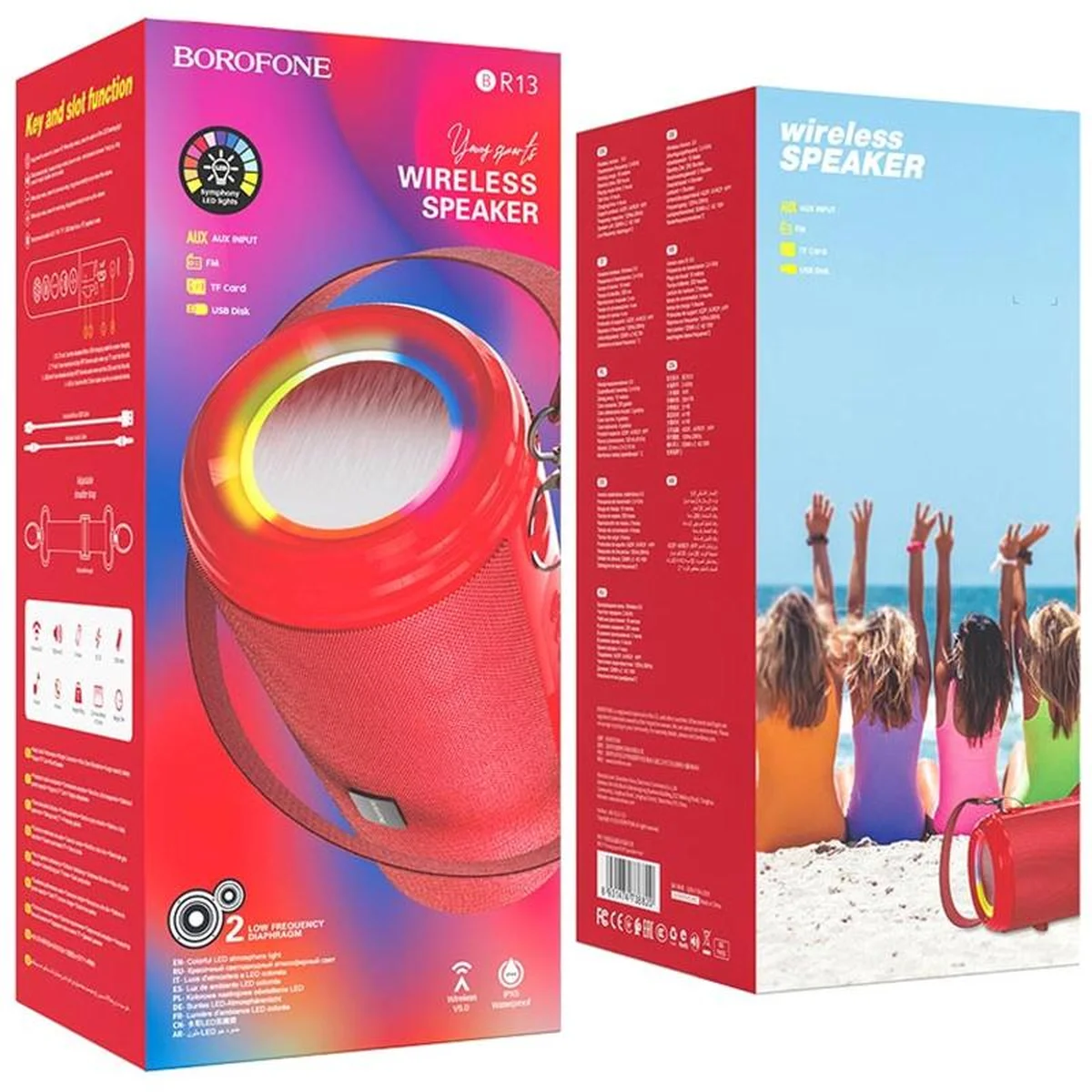 Bluetooth Колонка Borofone BR13 Young sports Red
