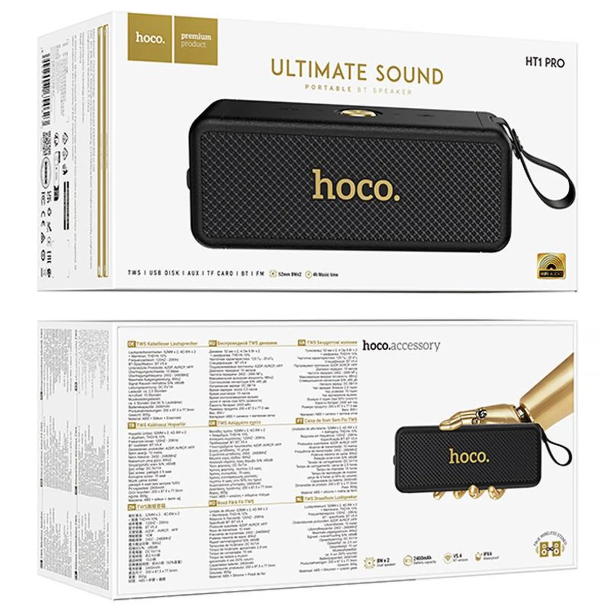 Bluetooth Колонка Hoco HT1 Pro Marquis sports Black