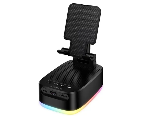 Bluetooth Колонка Borofone BR200 Marea + Power Bank 1500mAh + тримач Black