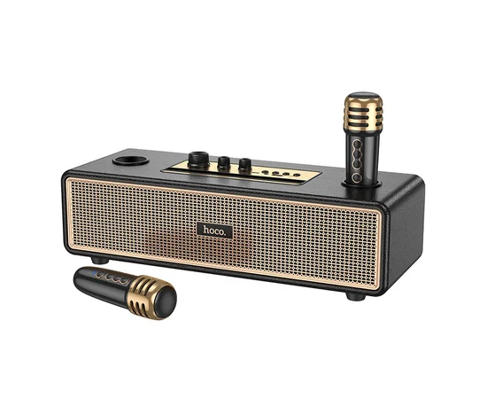 Bluetooth Колонка Hoco BS63 Graceful + два мікрофони Black