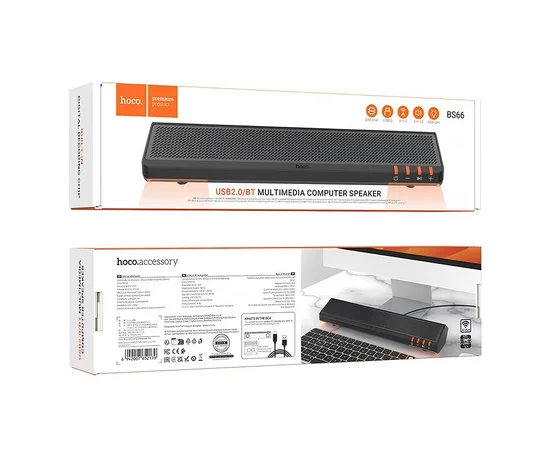 Bluetooth Колонка Hoco BS66 Smooth multimedia computer USB2.0 Black