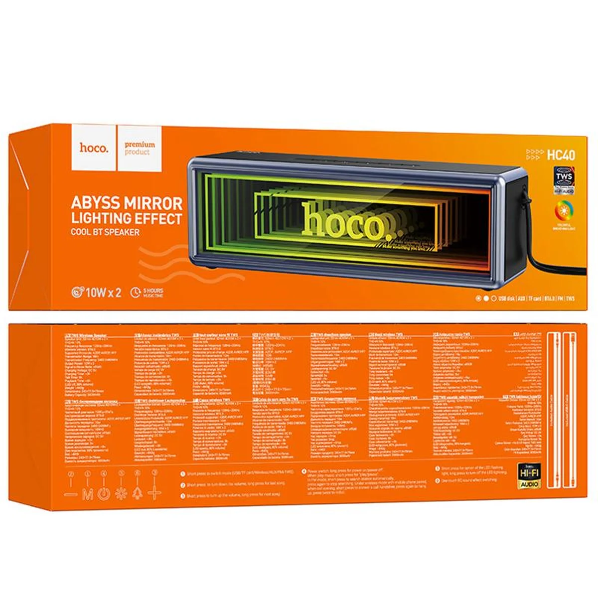 Bluetooth Колонка Hoco HC40 Luz sports Black