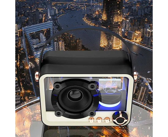 Bluetooth колонка QD05 Retro Style Black