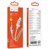 Аудио кабель Aux Hoco UPA32B Clever digital (Type-C to AUX 3.5mm) (1m) Gold