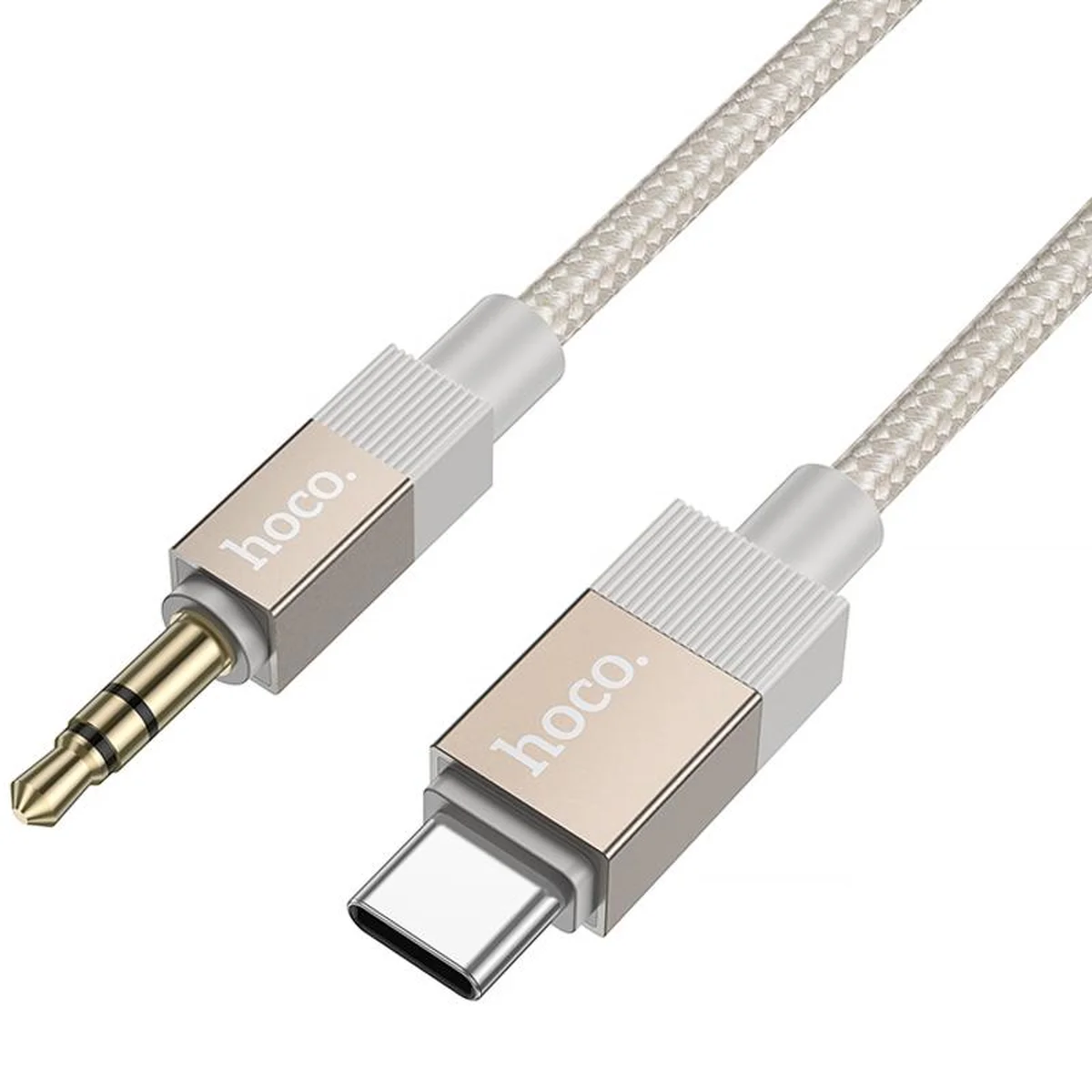 Аудио кабель Aux Hoco UPA32B Clever digital (Type-C to AUX 3.5mm) (1m) Gold