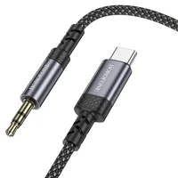 Аудио кабель Aux Borofone BL24 Graceful Type-C to AUX 3.5mm) (1m) Metal grey