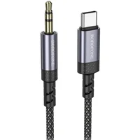 Аудио кабель Aux Borofone BL24 Graceful Type-C to AUX 3.5mm) (1m) Metal grey