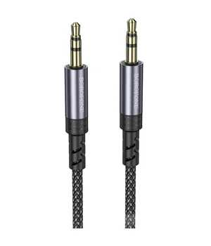 Аудіо кабель Aux Borofone BL24 Graceful (1m) Metal grey