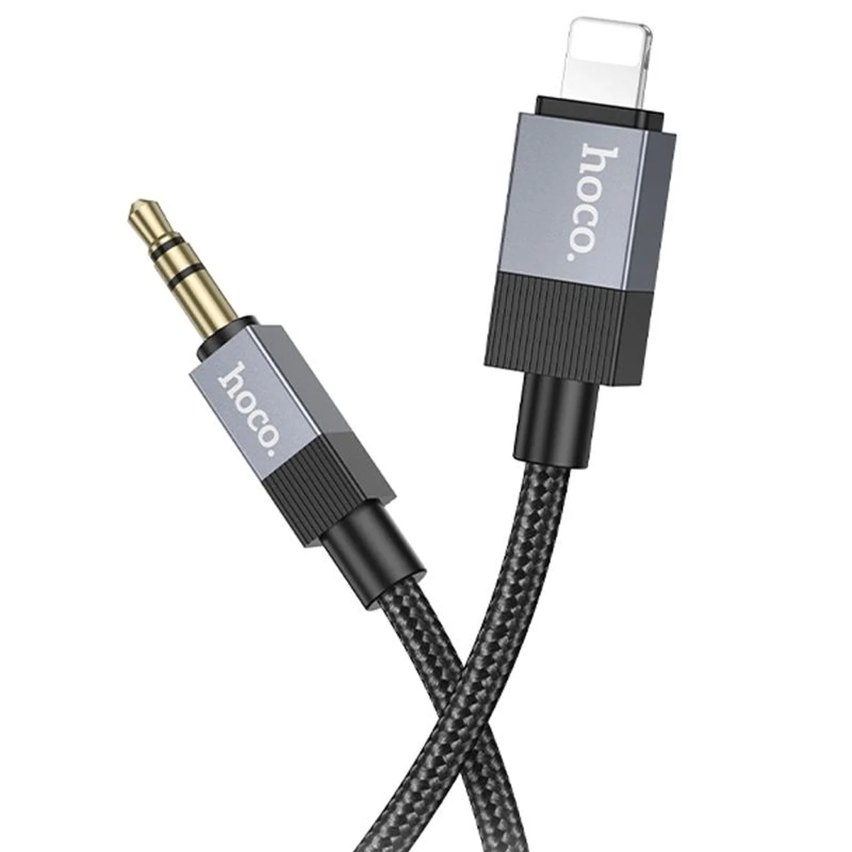 Аудио кабель Aux Hoco UPA32A Clever digital (Lightning to AUX 3.5mm) (1m) Black