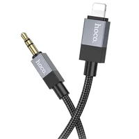 Аудио кабель Aux Hoco UPA32A Clever digital (Lightning to AUX 3.5mm) (1m) Black