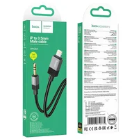 Аудио кабель Aux Hoco UPA32B Clever digital (Type-C to AUX 3.5mm) (1m) Black