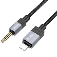 Аудио кабель Aux Hoco UPA32A Clever digital (Lightning to AUX 3.5mm) (1m) Black