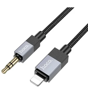 Аудіо кабель Aux Hoco UPA32A Clever digital (Lightning to AUX 3.5mm) (1m) Black