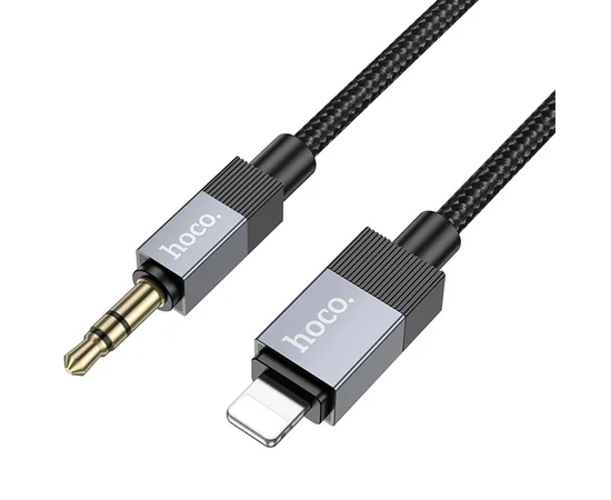 Аудио кабель Aux Hoco UPA32A Clever digital (Lightning to AUX 3.5mm) (1m) Black