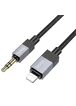 Аудио кабель Aux Hoco UPA32A Clever digital (Lightning to AUX 3.5mm) (1m) Black